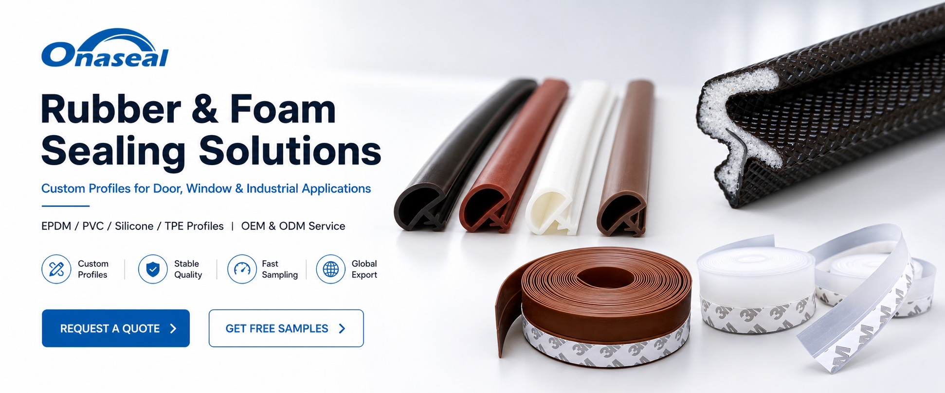 Rubber and foam sealing solutions homepage banner