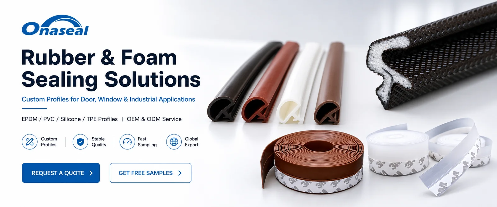 Rubber and foam sealing solutions homepage banner